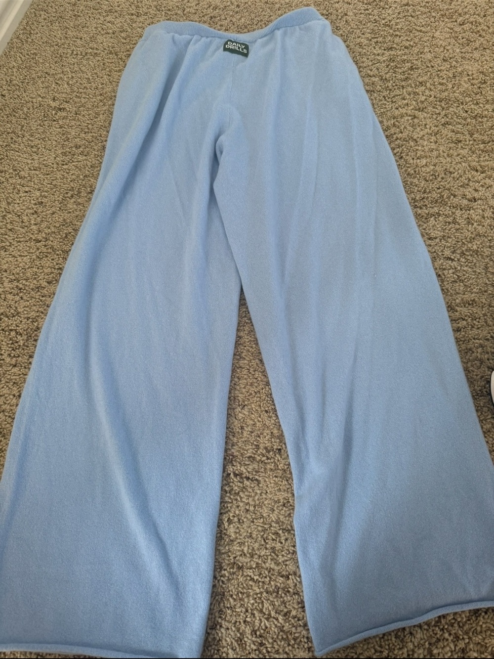 Daily Drills Light Blue cashmere pants size M/L - Picture 2 of 3
